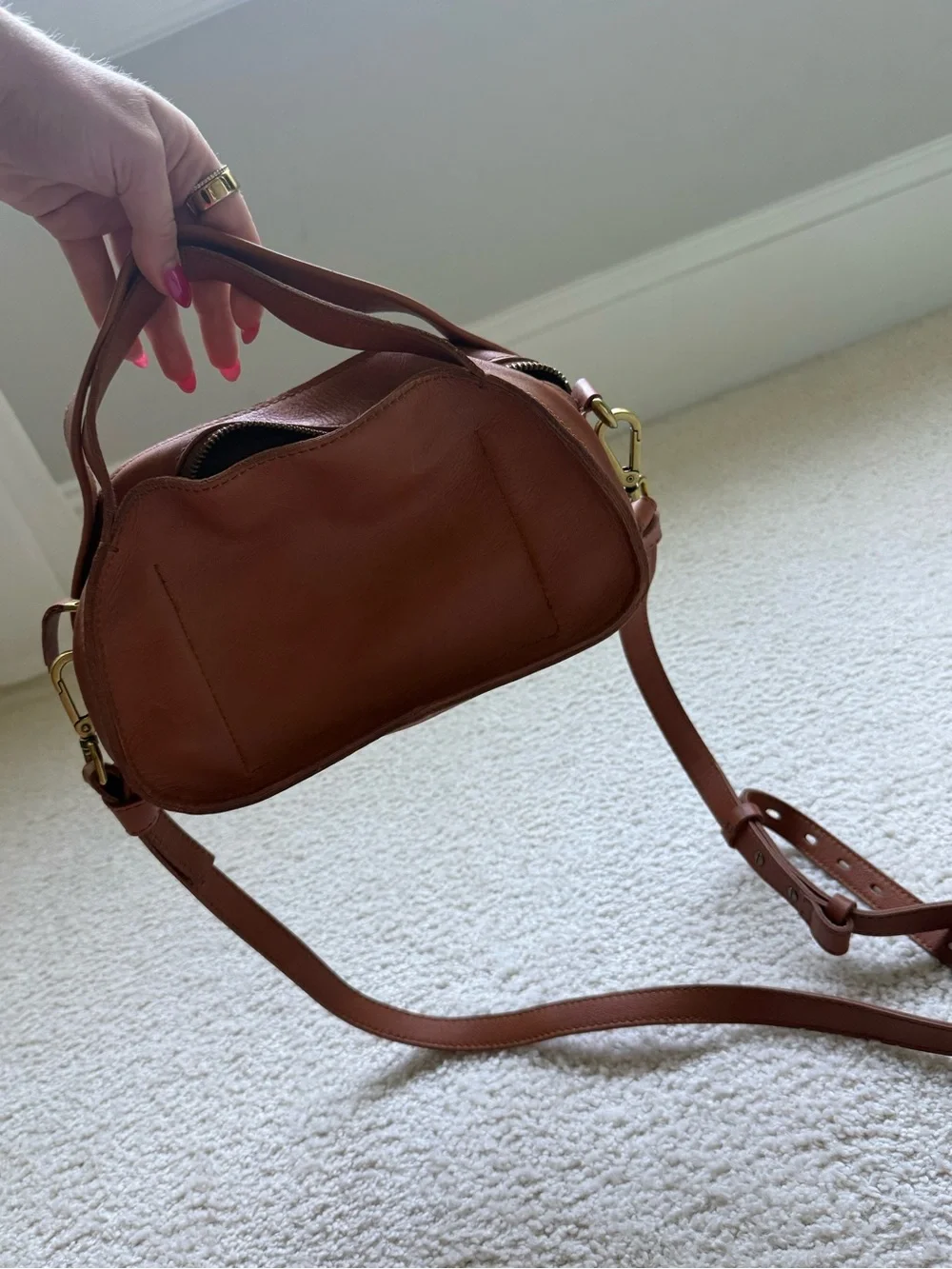 Madewell Chestnut Brown Leather Crossbody Bag - Picture 7 of 7